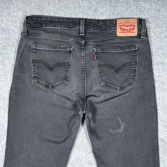 Levi's denim jeans Womens 31x30 Black Superlow Boot Low Rise Distressed red tab - Picture 13 of 16